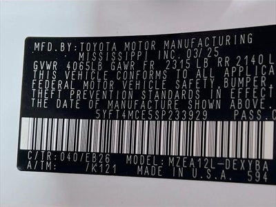 2025 Toyota Corolla XSE