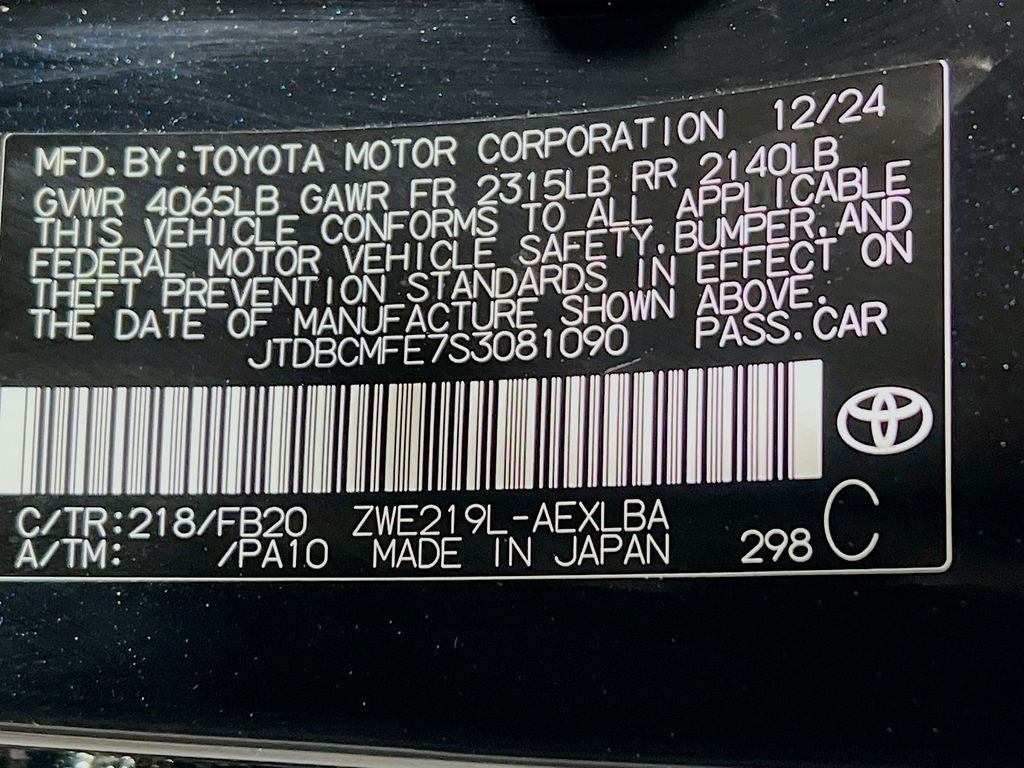 2025 Toyota Corolla Hybrid LE