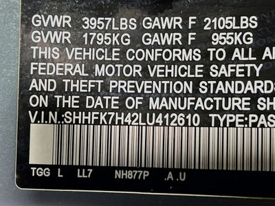 2020 Honda Civic Sport