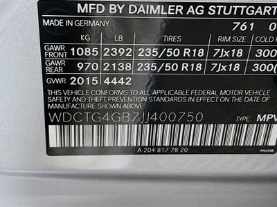 2018 Mercedes-Benz GLA GLA 250 4MATIC®