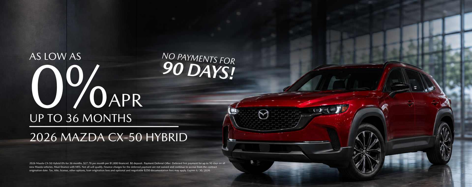 2026 CX-50 hybrid 0% APR special