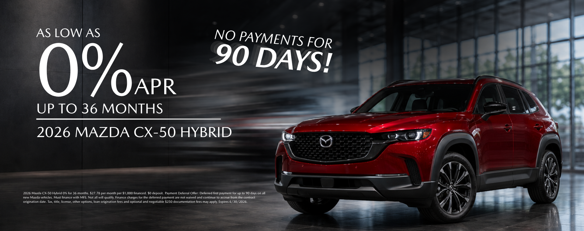 2026 CX-50 hybrid 0% APR special