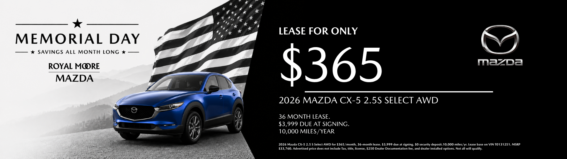2026 CX-5 Lease Special