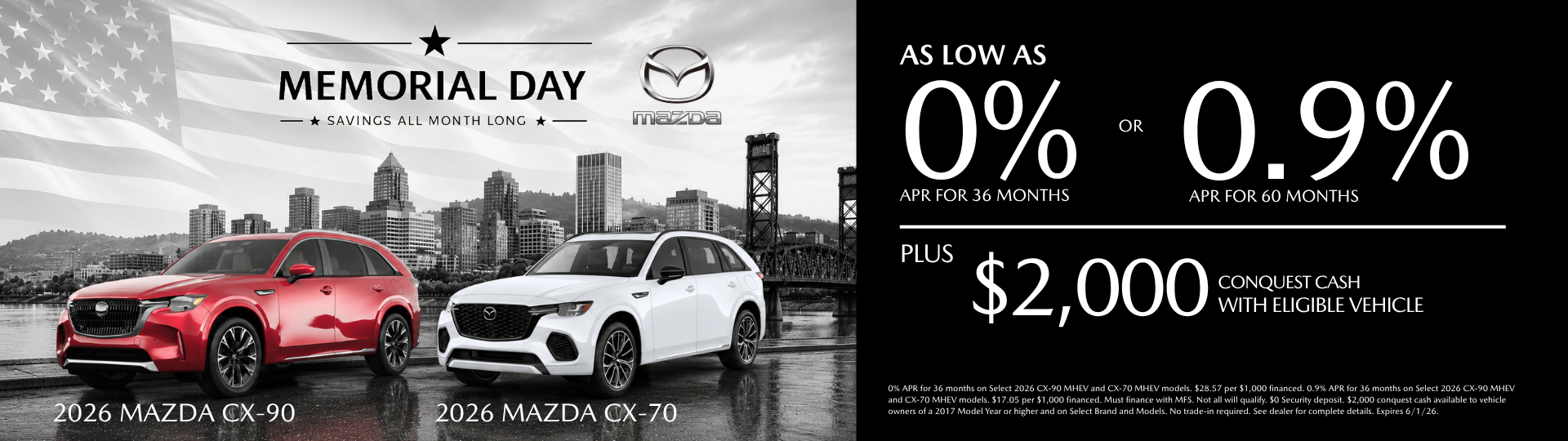 2026 CX-90 and CX-70 APR Specials