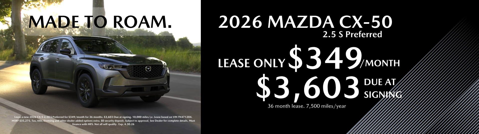 Mazda CX-50 Lease Special