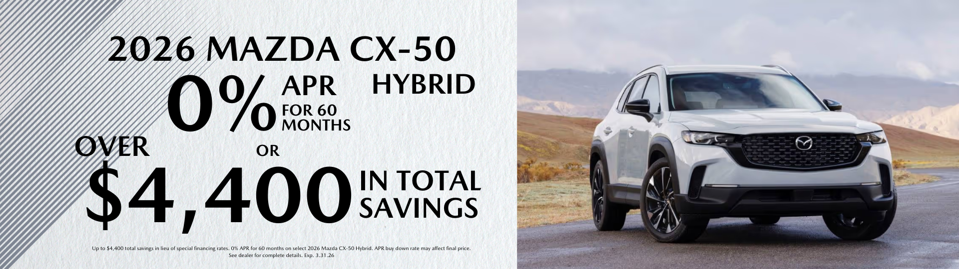 Mazda CX-50 Hybrid 0% APR Special