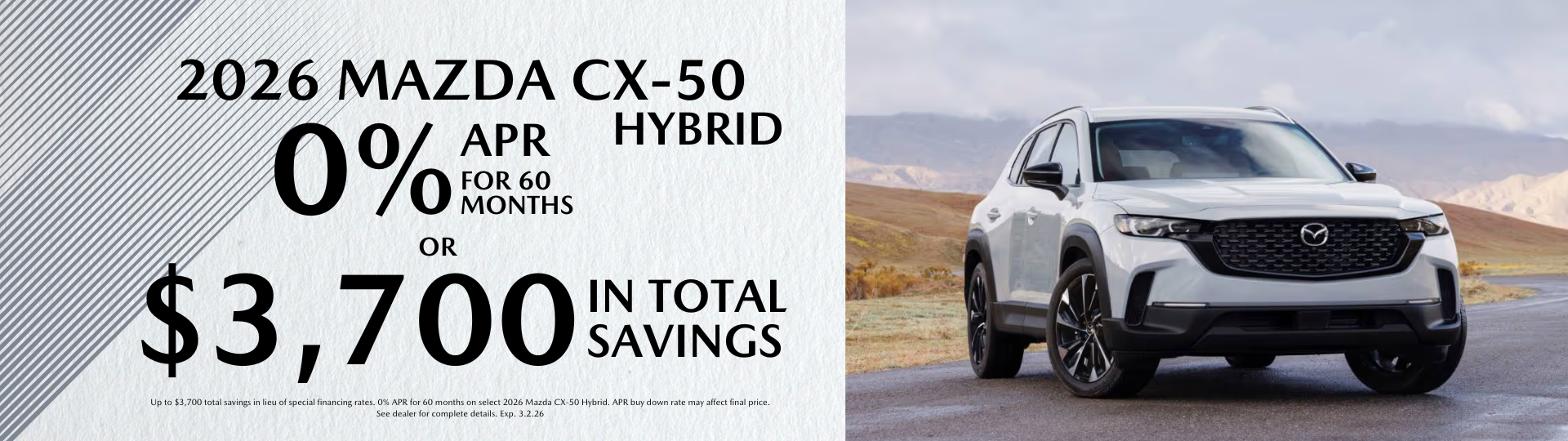 Mazda CX-50 Hybrid 0% APR Special