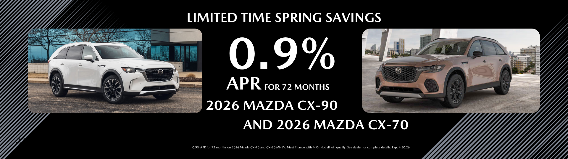 0.9% APR Special on Mazda CX-90 and CX-70
